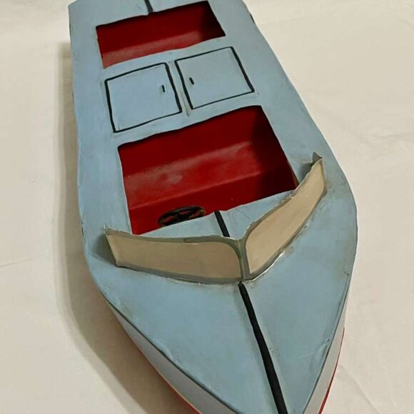 Vintage Handcrafted Model Speed Boat – “Pond Cruiser” – 18.5" - Picture 2 of 11